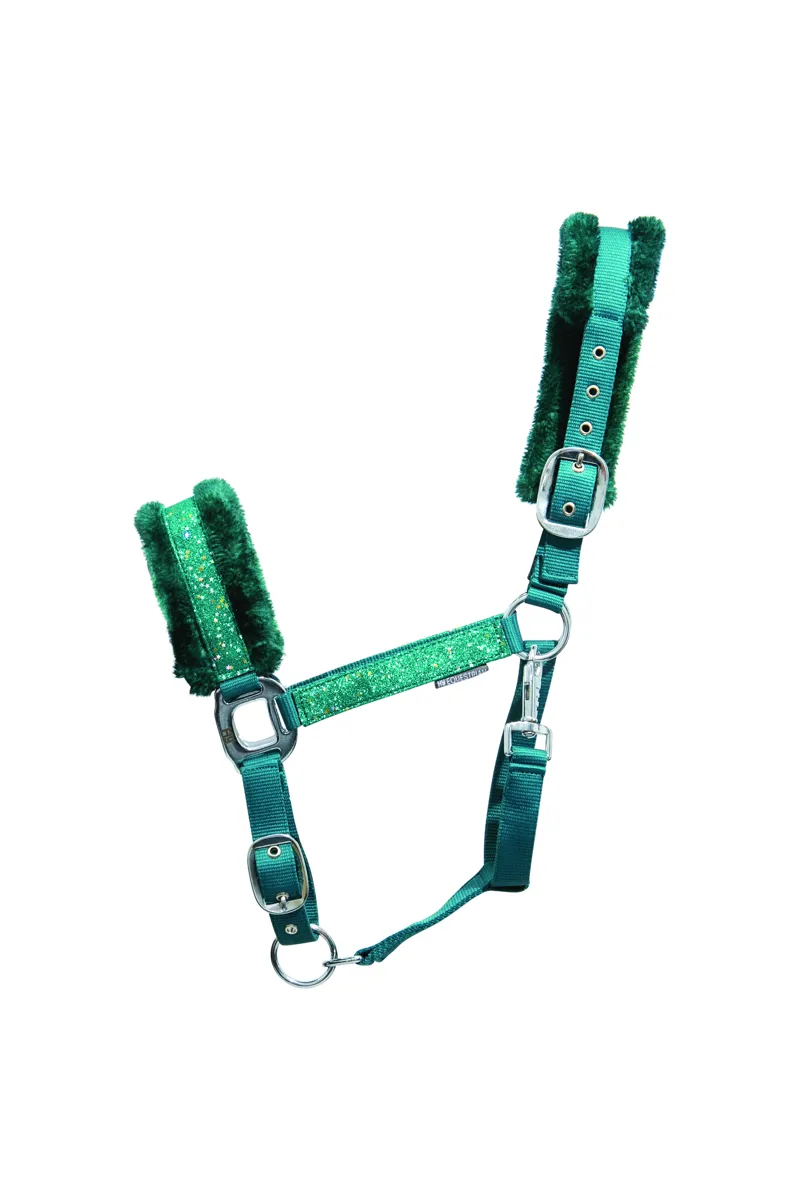 Hy Equestrian Dazzle Head Collar - Alpine Green